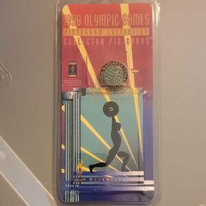 1996 Olympic Games Collector Pin Card - Black and Silver